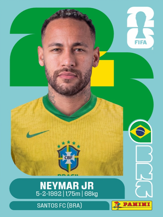 Figurinha base do Neymar Jr — Seleção Brasileira
