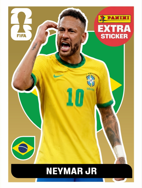 Figurinha Legend dourada do Neymar Jr